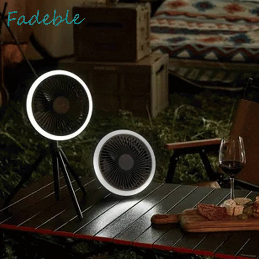 Quạt Cắm Trại 3 Tốc Độ 4000mAh / 10000mAh Có Thể Sạc Lại Bằng Cổng USB