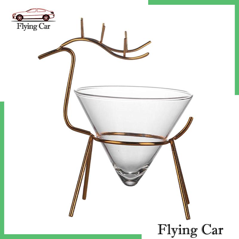 Cốc Thủy Tinh Trong Suốt Hình Nai Có Thể Tái Sử Dụng