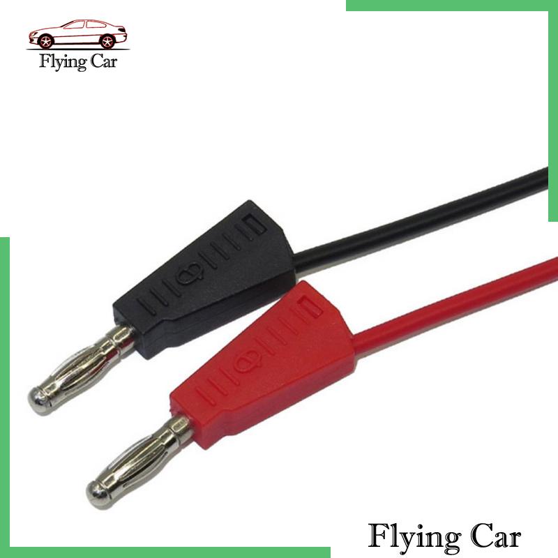 Bộ 2 Phích Cắm Chuối Bằng Silicon Màu Đen Có Thể Xếp Chồng 4mm