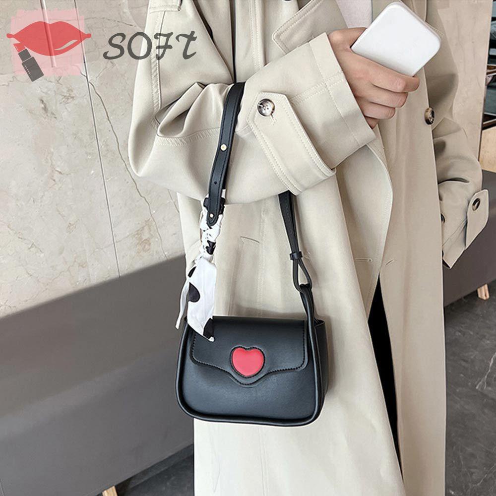 SOFTNESS Túi Đeo Chéo Nắp Gập Thời Trang Cho Nữ