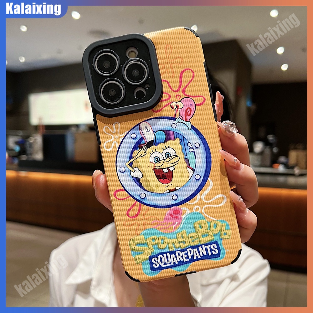 Ốp Điện Thoại Da Mềm In Hình SpongeBob Cho iPhone 14 Plus 13 Pro Max 12 Pro Max 11 Xs Max XR 7 8 Plus