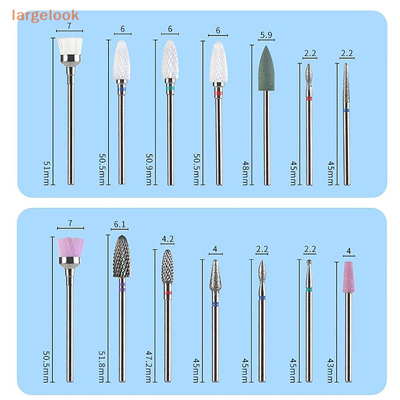 Set 7 Mũi Mài Móng Tay Bằng Thép Ceramic