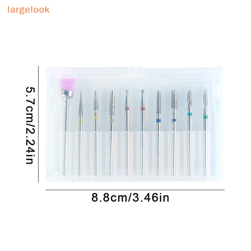 Set 10 Mũi Khoan Kim Cương Chuyên Dụng Cho Trang Trí Móng Tay