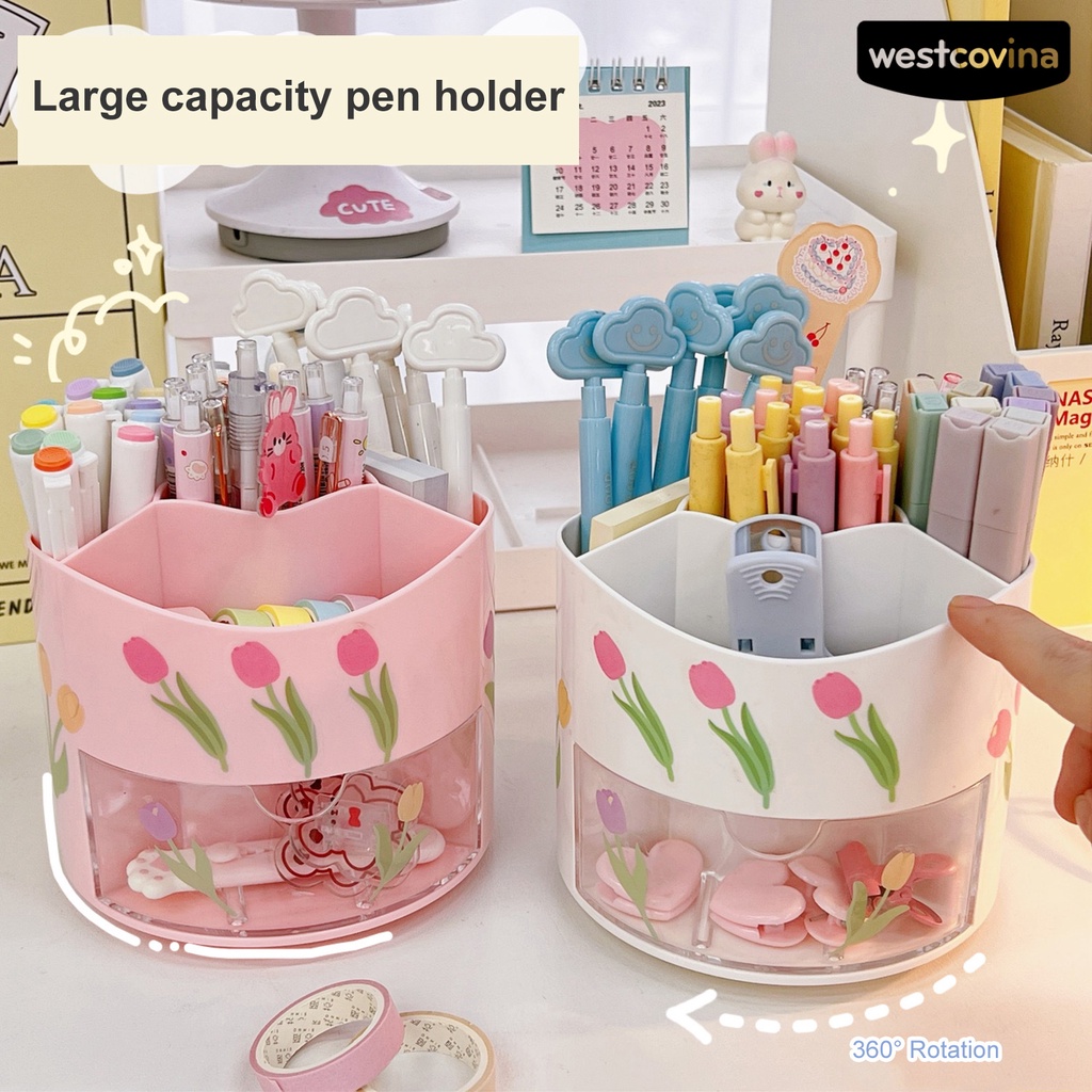 [WSTN]✎Giá Đựng Bút Nhiều Ngăn Màu Sắc Sức Chứa Lớn Tiện Dụng