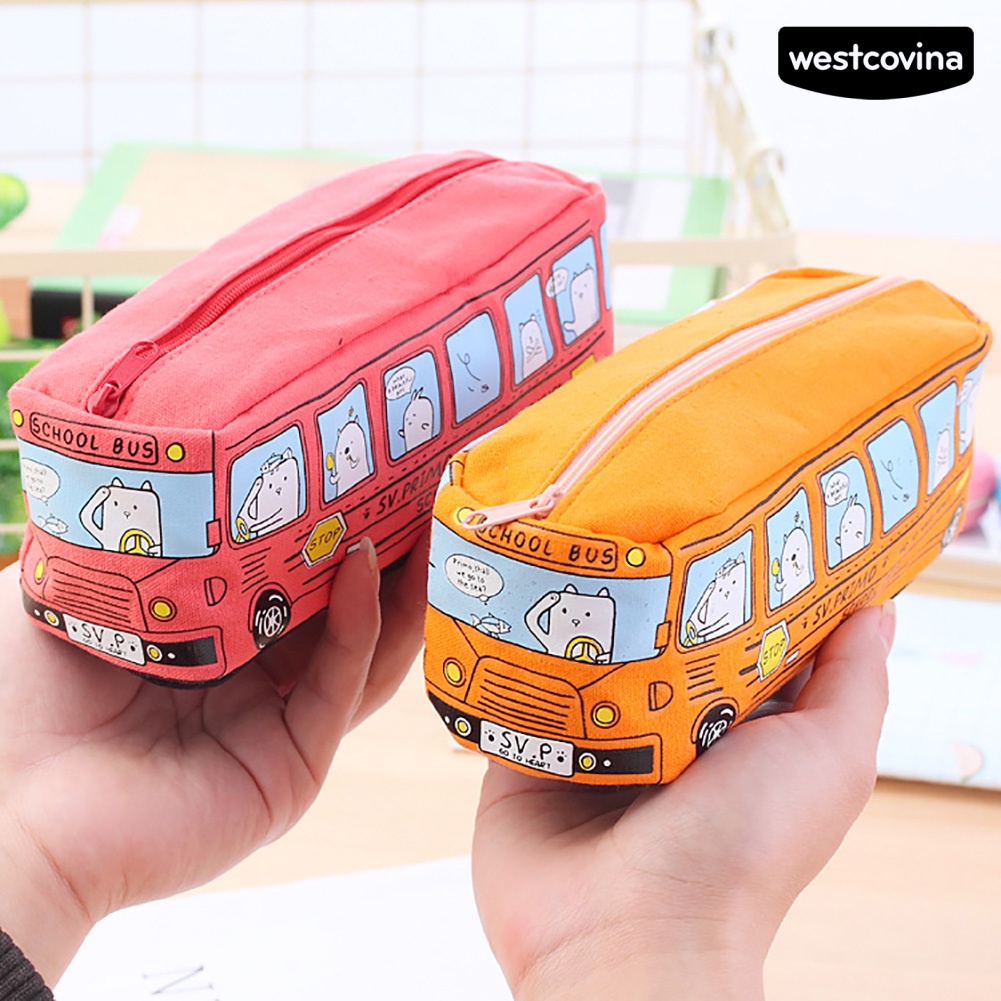 [WSTN] [WSTN]✎Túi Đựng Bút Hình Xe Buýt Thời Trang