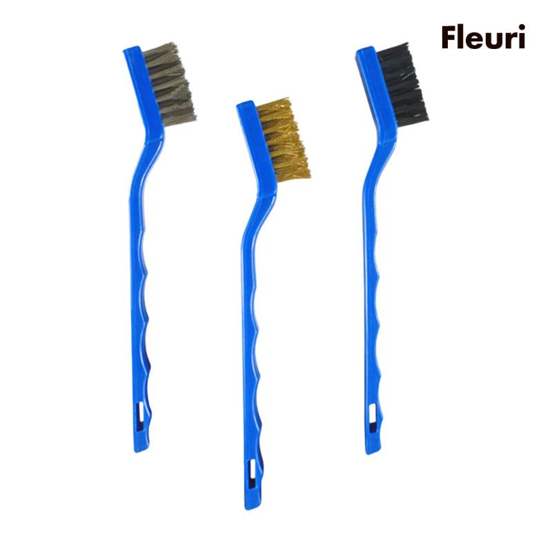 Bàn Chải Đồng Thau Mini Tay Cầm Cong Vệ Sinh Vết Gỉ Sét Đa Năng