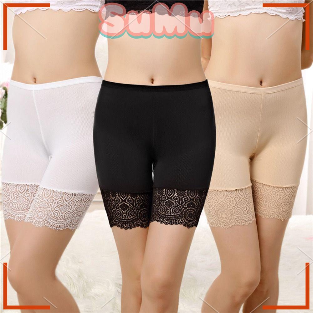 SUMU Quần Short An Toàn Mặc Trong Váy Không Đường May Co Giãn Chống Cà Vạt Dành Cho Nữ