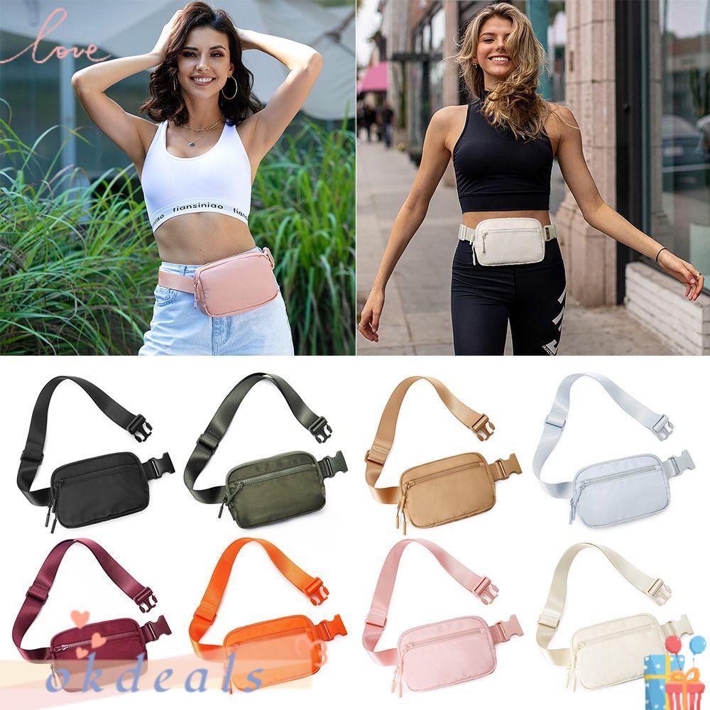 OKDEALS Túi Đeo Hông / Thắt Lưng Với 4 Ngăn Khóa Kéo Tùy Chỉnh Kích Thước Nhỏ Thời Trang Dùng Khi Tập Thể Dục / Chạy Bộ / Leo Núi