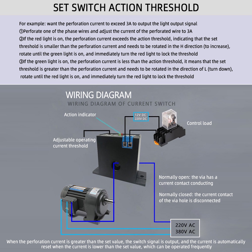 RIRIHI Rơ Le Mini Điều Khiển Dòng Điện AC