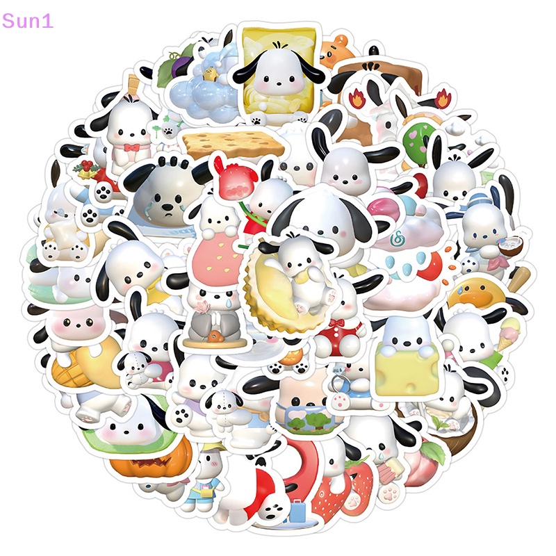 Sun1 &gt; 60 Nhãn Dán Hoạt Hình Cún Pochacco Dễ Thương Trang Trí Vali Laptop Điện Thoại DIY
