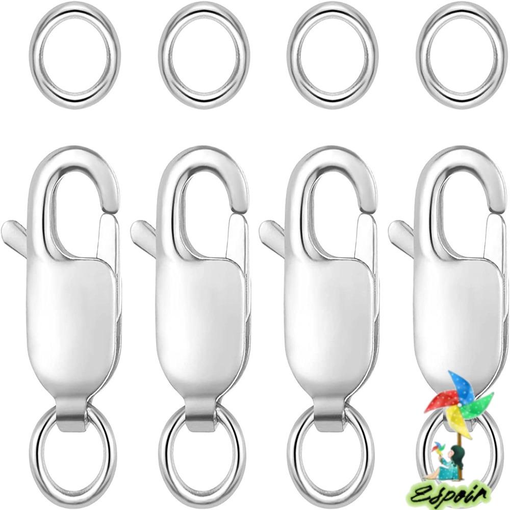 ESPO Móc Khóa Vòng cổ / Vòng Tay Bằng Hợp Kim Màu Bạc 10mm DIY