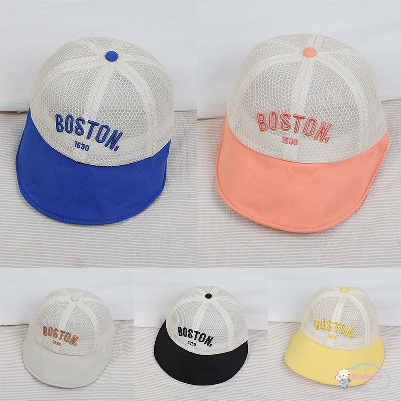 Mũ Lưỡi Trai Vải Cotton Phối Lưới Thoáng Khí Thời Trang Dễ Thương Cho Bé