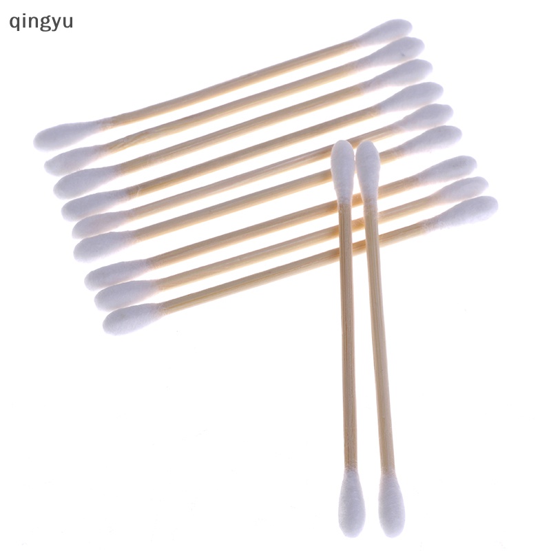 Set 100 Tăm Bông Cotton Hai Đầu Dùng Một Lần Trang Điểm Hàng Ngày