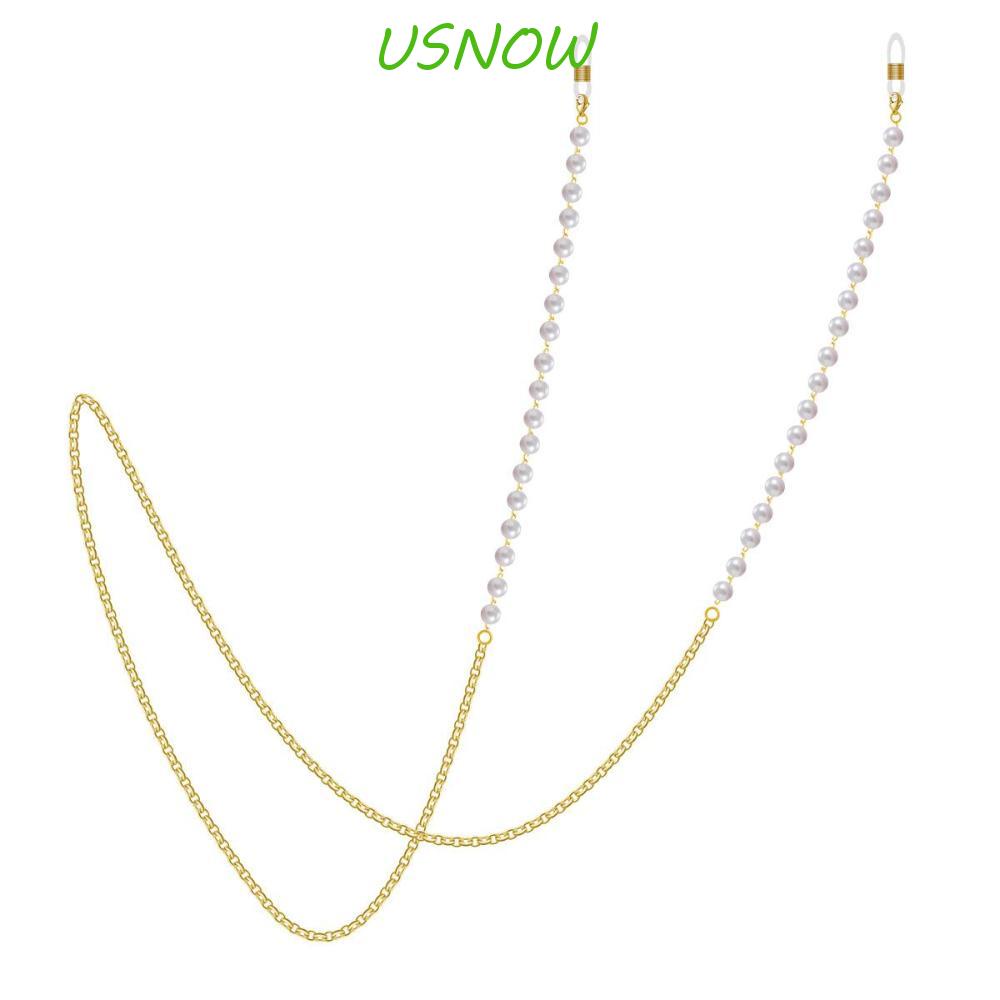 USNOW Dây Đeo Mắt Kính Đính Ngọc Trai Chống Thất Lạc Thời Trang Cho Nam Và Nữ