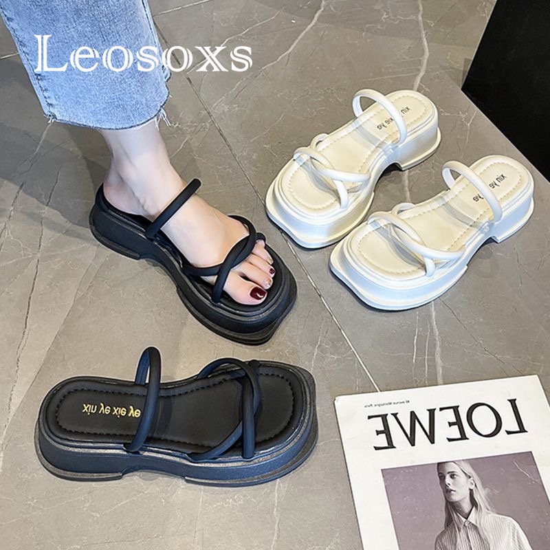 Leosoxs dép sandal nữ dép nữ dép bánh mì nữ dép bánh mì Chống Trượt 070621