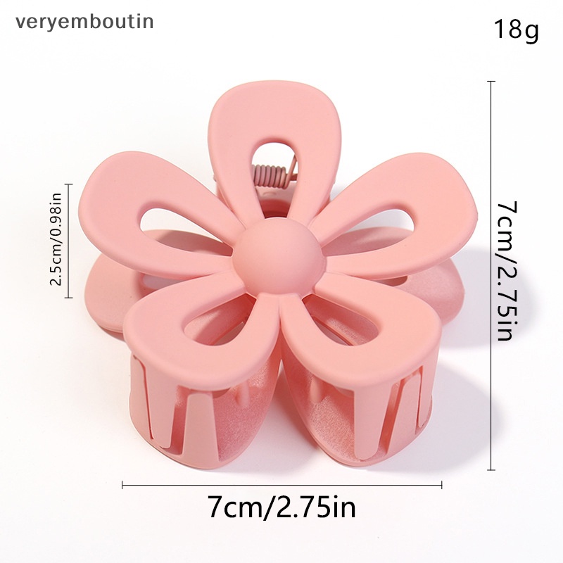 Bộ 6 Kẹp Tóc 2.7 Inch Hình Bông Hoa Thiết Kế Xoăn Dày Dặn Chống Trượt Thời Trang Cho Nữ