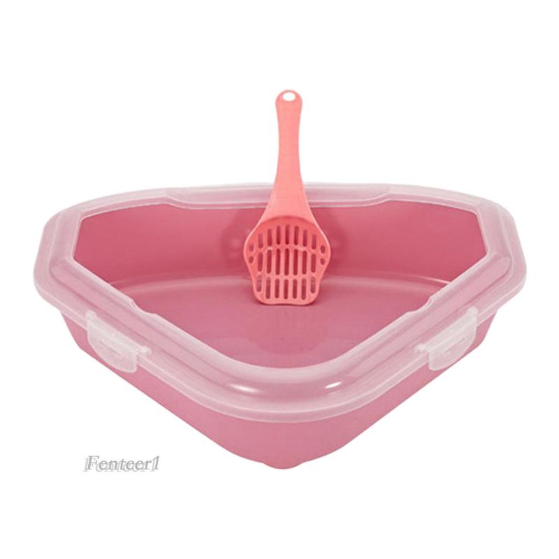 Khay Đựng Cát Vệ Sinh Hình Tam Giác Gắn Góc Giường Cho Mèo Cưng