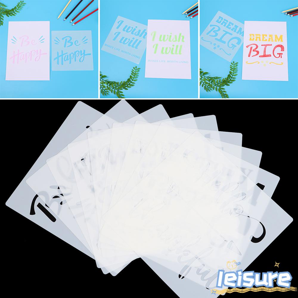 LEISURE Bộ 9 Khuôn Vẽ Tranh Sơn Dầu Có Thể Tái Sử Dụng