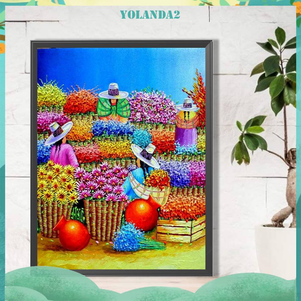 Tranh Đính Đá Kim Cương Toàn Bộ 5D DIY Hình Vẽ Cây Cối