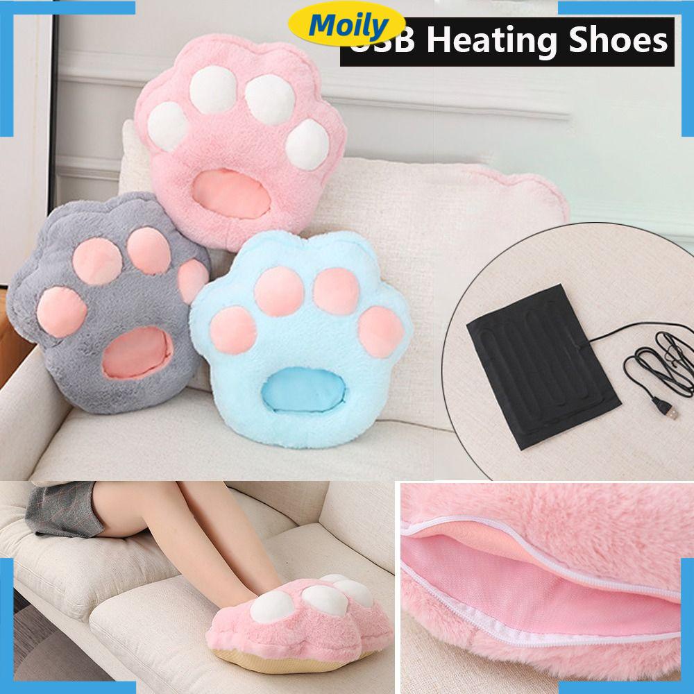 MOILYVN Giày Sưởi Ấm Chân Sạc USB Thoải Mái Có Thể Giặt