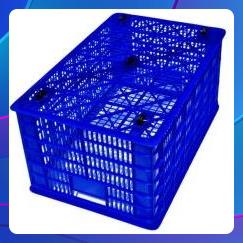 Thùng nhựa sóng hở kích thước: 780x500x430mm có 5 bánh xe đựng thực phẩm dụng cụ linh kiện chịu được nhiệt độ kho lạnh