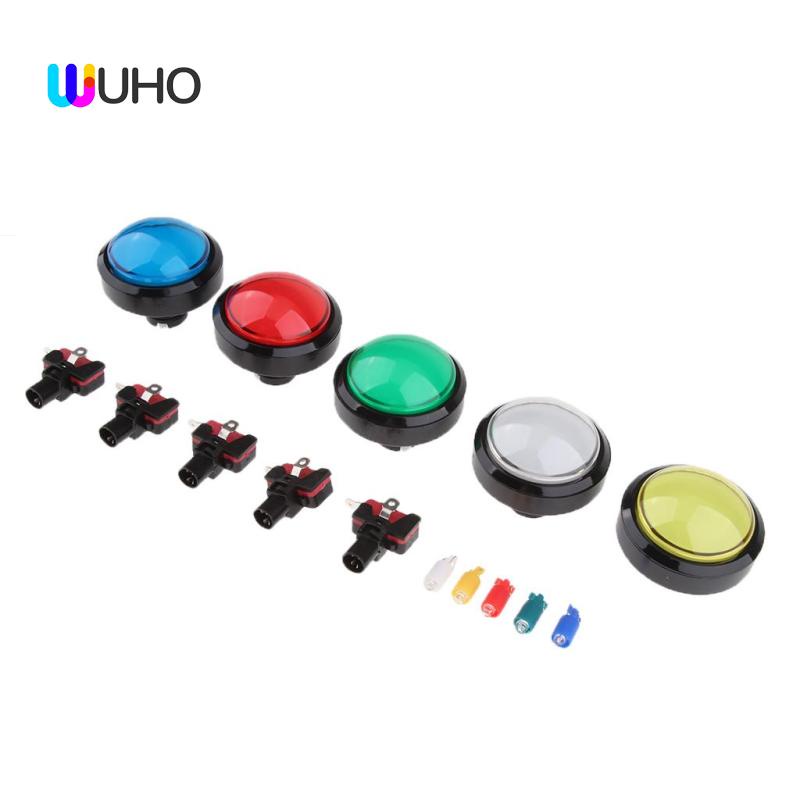 Nút Nhấn Có Đèn LED Tròn 60mm Cho Máy Chơi Game Arcade