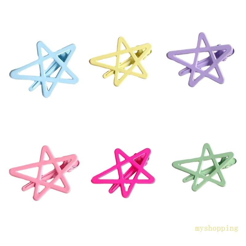 Kẹp Tóc Hình Ngôi Sao Nhiều Màu Sắc Dễ Thương Phong Cách Harajuku Y2K