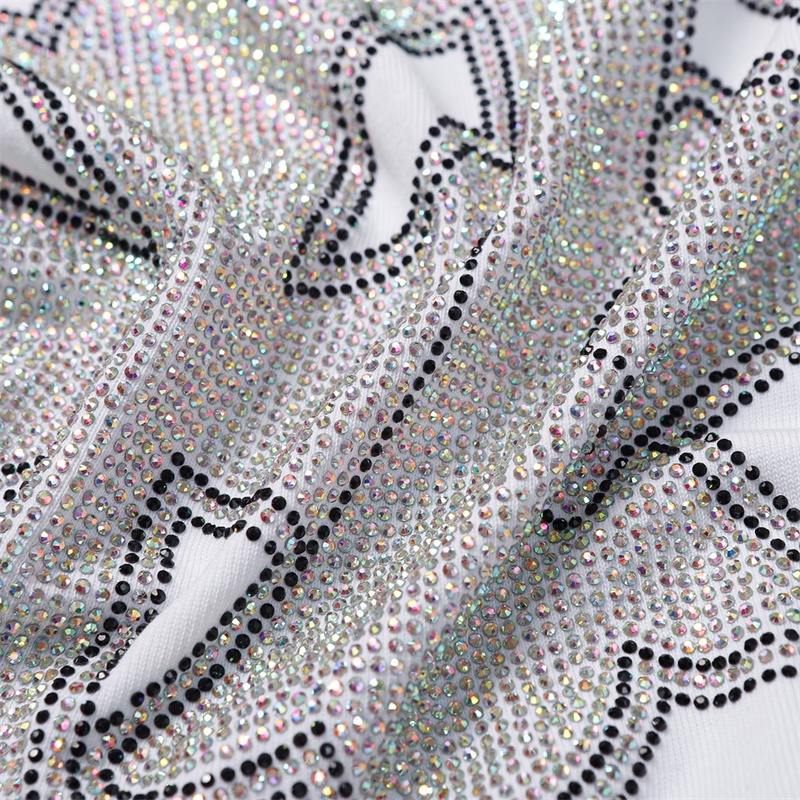 Chr-come88-áo Thun Tay Ngắn In Họa Tiết Kim Cương Công Nghiệp Nặng Màu Phản Quang Suq3Ts