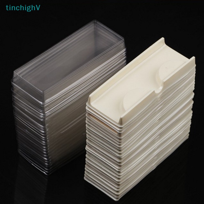 [TinchighV] Set 50 Khay Nhựa Đựng Lông Mi Giả Trong Suốt Hình Tam Giác [Mới]