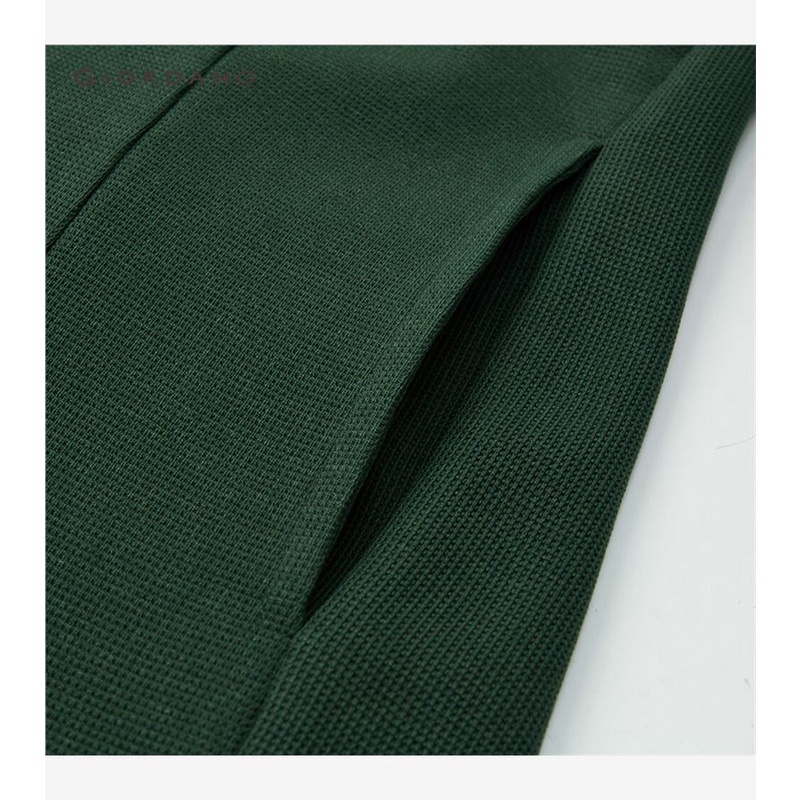 Đầm polo GIORDANO 18463214 vải waffle thêu chim cánh cụt cho nữ