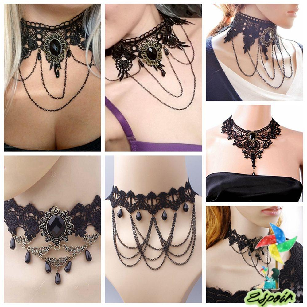 ESPO Choker Ren Đen Phong Cách Steampunk Cổ Điển