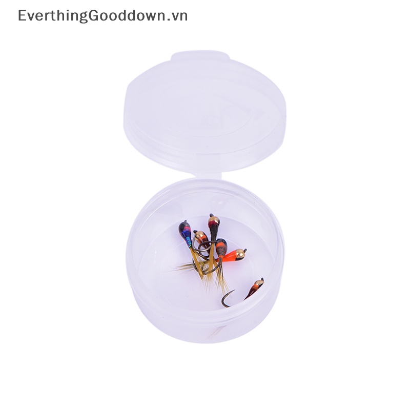 Everthinggooddown Set 6 Phụ Kiện Hạt Cườm Đồng Gắn Mồi Câu Cá Chuyên Dụng