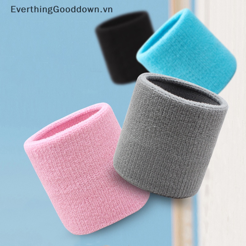 Everthinggooddown Băng Quấn Bảo Vệ Cổ Tay Bằng Cotton Thấm Hút Mồ Hôi Hỗ Trợ Luyện Tập Thể Thao / Tennis / Chạy Bộ