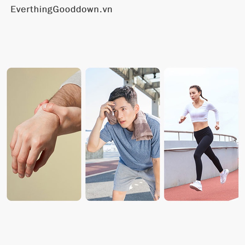 Everthinggooddown Băng Quấn Bảo Vệ Cổ Tay Bằng Cotton Thấm Hút Mồ Hôi Hỗ Trợ Luyện Tập Thể Thao / Tennis / Chạy Bộ