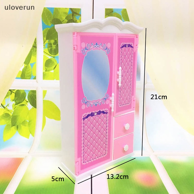 Uloverun Tủ Quần Áo Nội Thất Phòng Ngủ Cho Búp Bê Công Chúa Đồ Chơi Quà Tặng vn