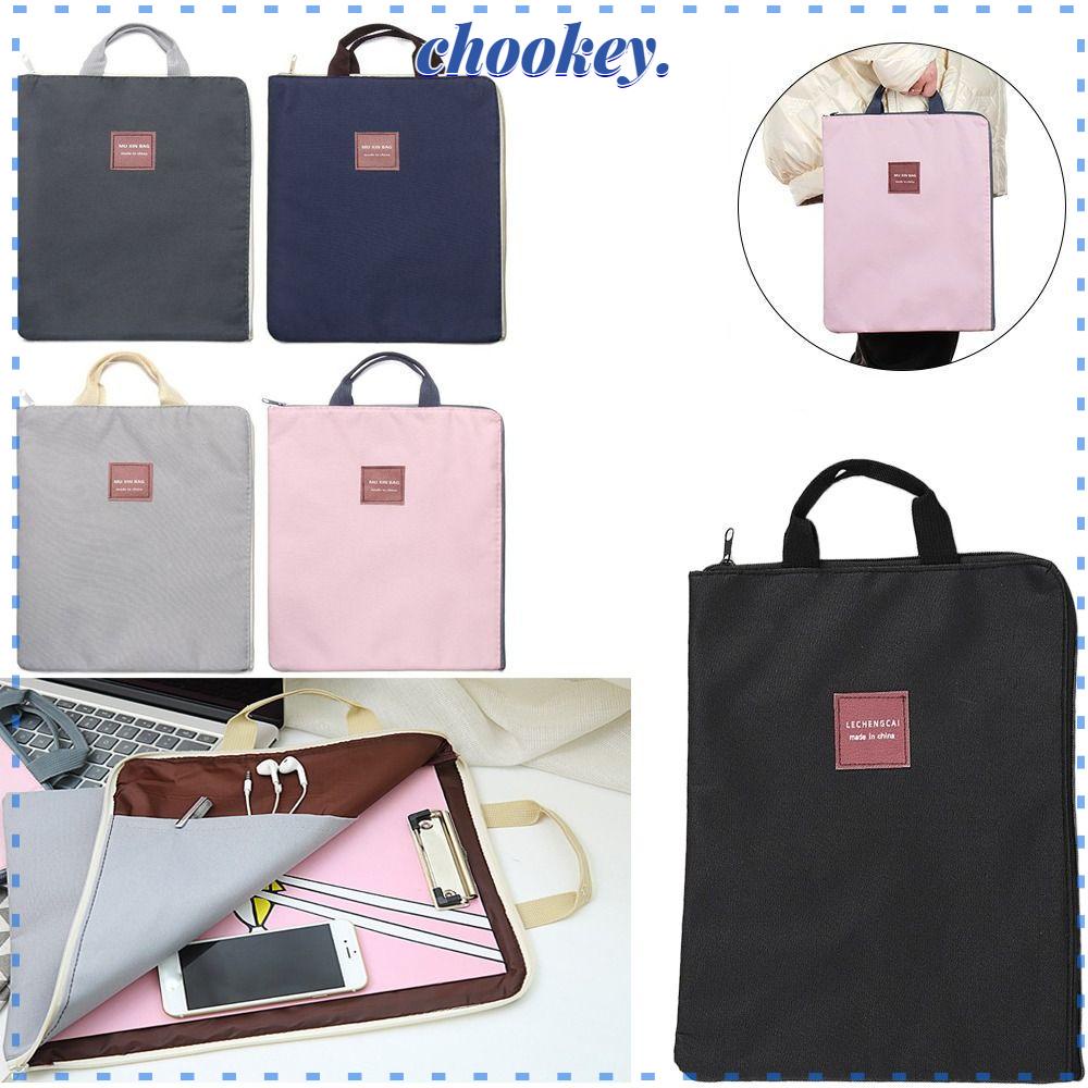 CHOOKEY Túi Đựng Laptop / Tài Liệu Khổ A4 Nhiều Lớp Đa Năng Thời Trang Cho Nam Và Nữ