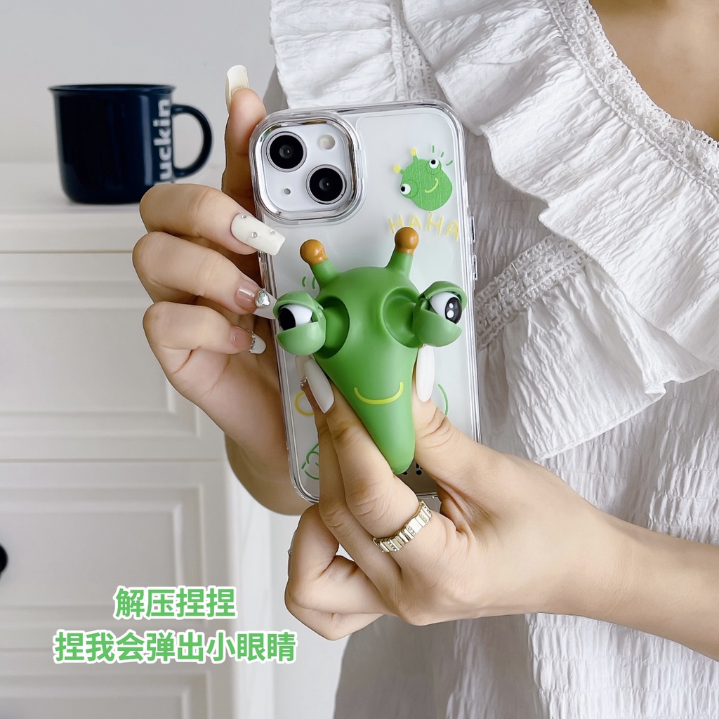 Ốp Điện Thoại Silicon Dẻo Hình Chú Ếch Mắt To Dễ Thương Cho iPhone 14ProMax X XR XS 11 12 13 14 Pro Max 6 6S 7 8 Plus SE