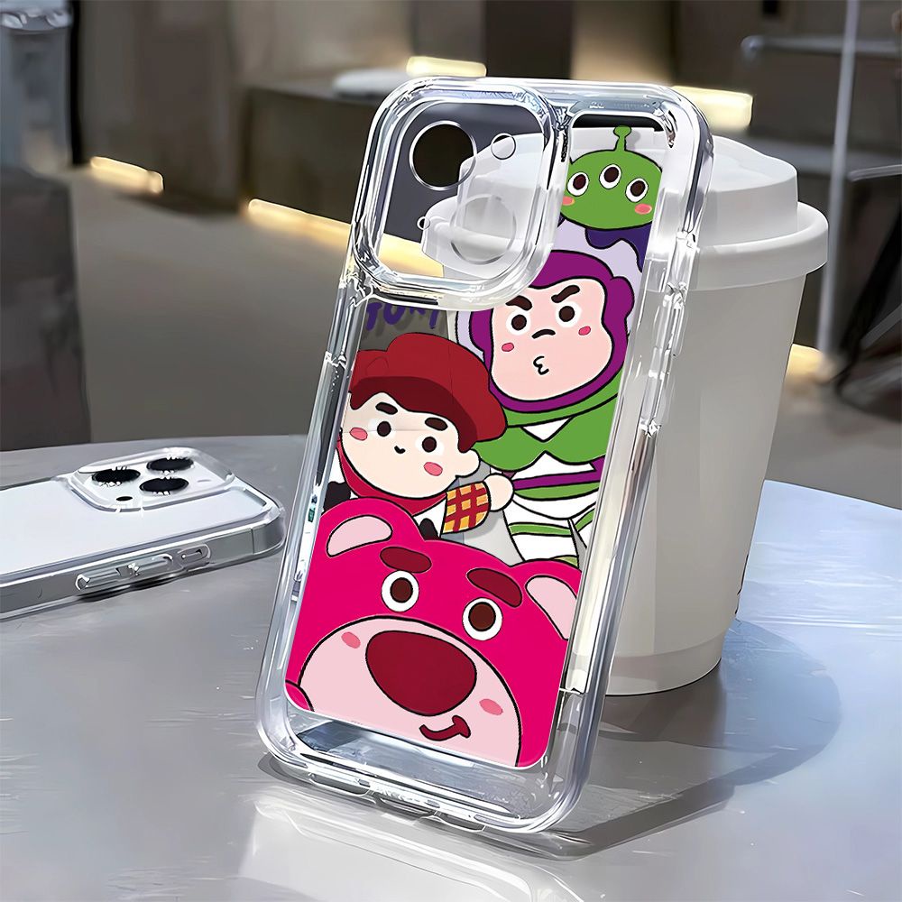 Ốp Điện Thoại Mềm In Hình Gấu Dâu Tây 12 Kiểu Lựa Chọn Cho iPhone14Promax 7 11 13 8p 6ZGF