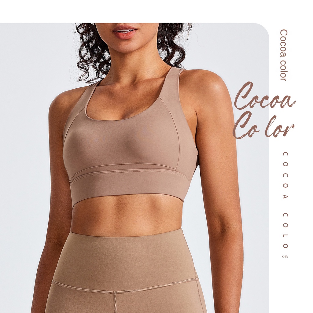 Áo Ngực Thể Thao Một Mảnh Cố Định Chống Sốc Độ Dính Cao Cho Nữ Tập Yoga Chạy Bộ