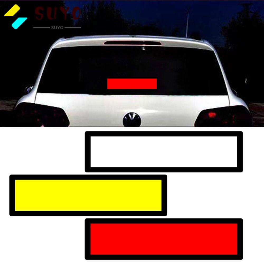 SUYO Sticker Dán Kính Chắn Gió Xe Hơi 5 Chế Độ Có Đèn LED Màu Trắng / Vàng / Đỏ Siêu Bền Tiện Dụng DIY