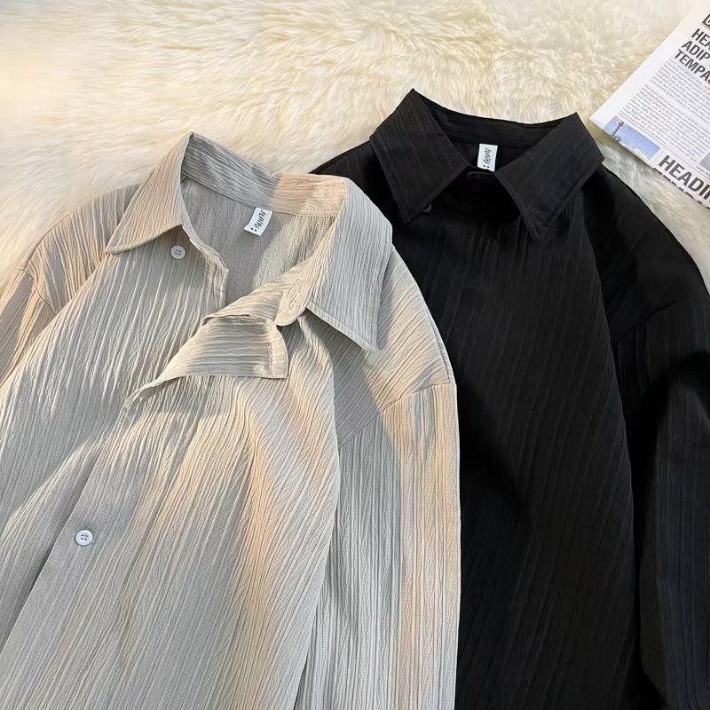 Áo Sơ Mi Dài Tay Vải Mỏng Thời Trang Mùa Xuân Hè Giản Dị Dành Cho Nam