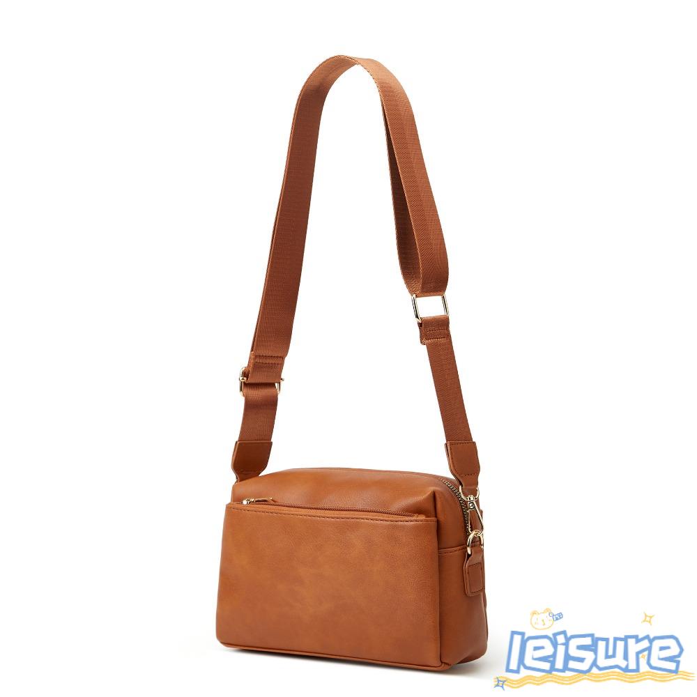 LEISURE Túi Da Đeo Vai Màu Trơn Thời Trang 2023