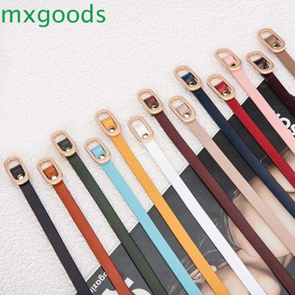 MXGOODS Thắt Lưng Màu Sắc Đơn Giản Thanh Lịch Cho Nữ