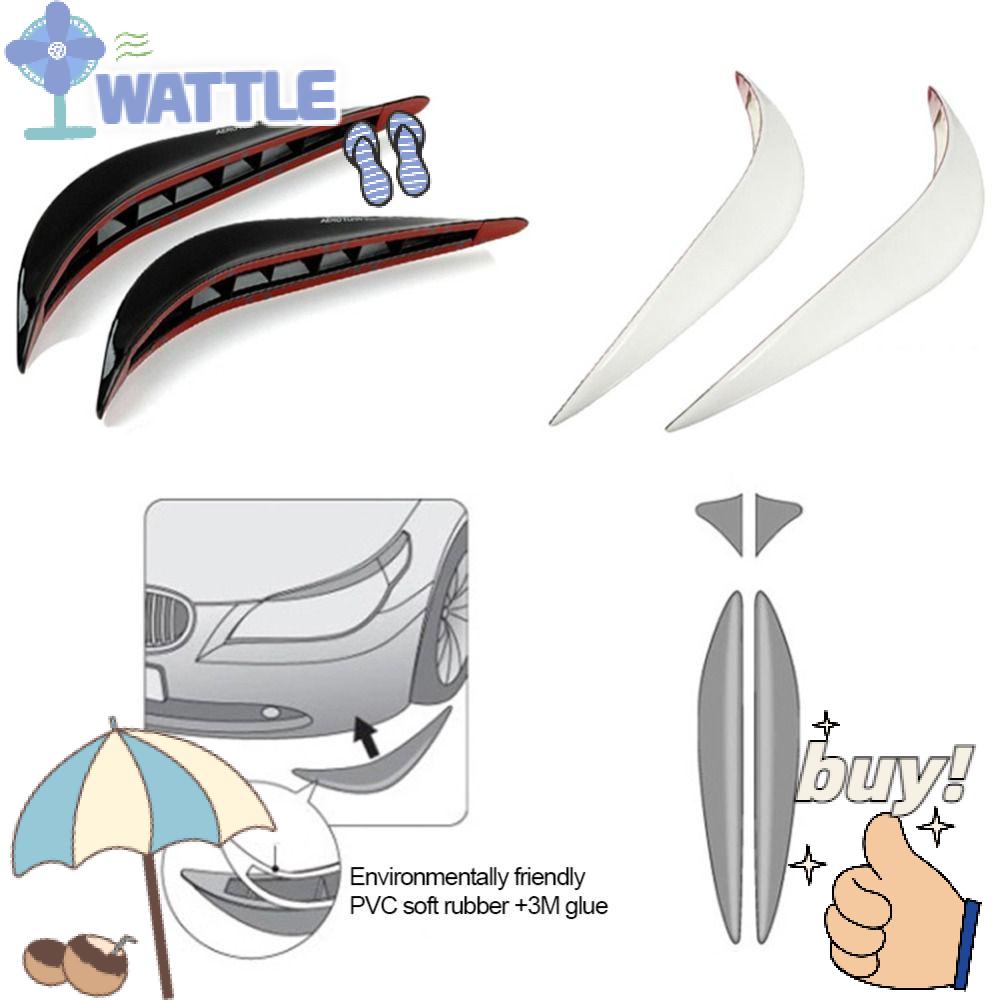 WTTLE Bộ 2 Miếng Dán Cản Trước / Sau Tự Dính Chống Va Chạm Chống Trầy Xước