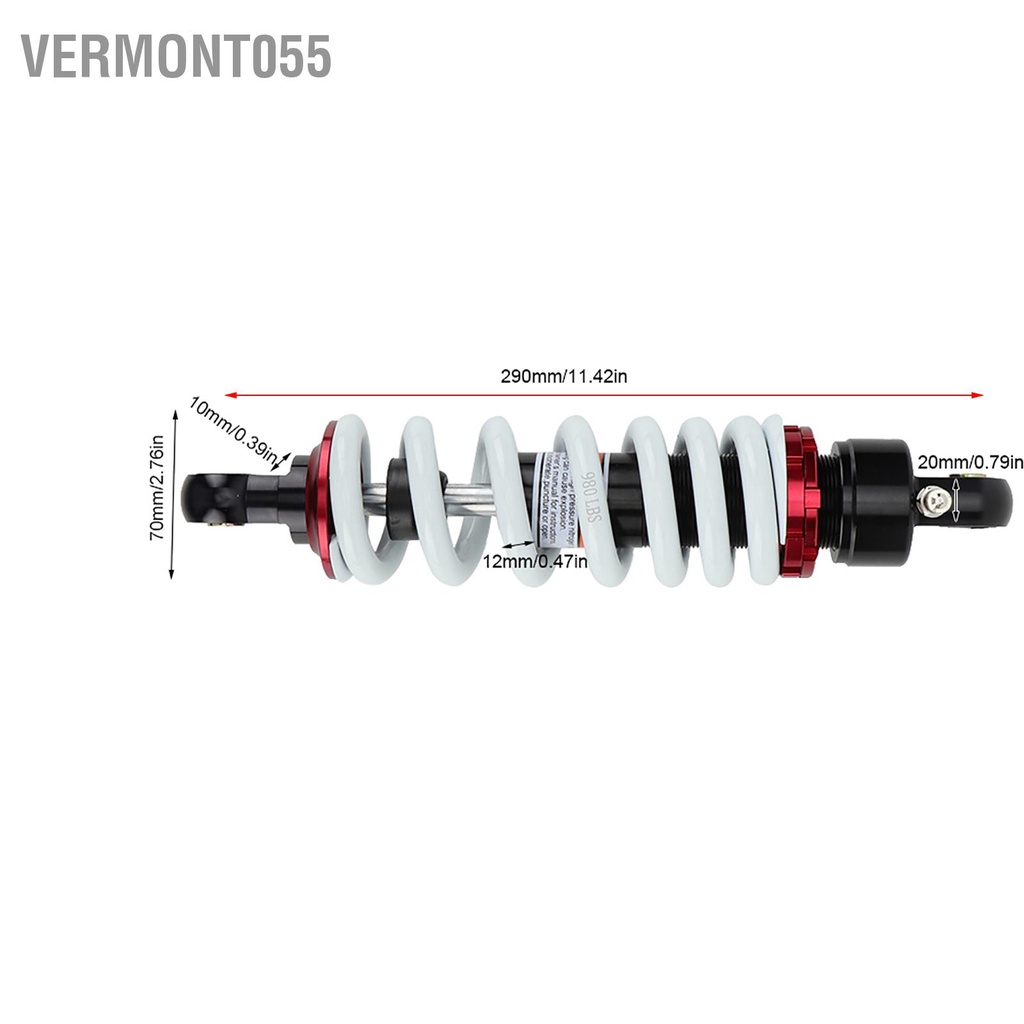 Vermont055 Lò xo giảm xóc sau 290mm Phù hợp cho xe đạp địa hình ATV