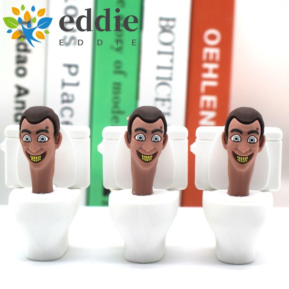 26EDIE Móc Khóa Hình Búp Bê Skibidi Hoạt Hình Bằng PVC Cho Nam / Nữ