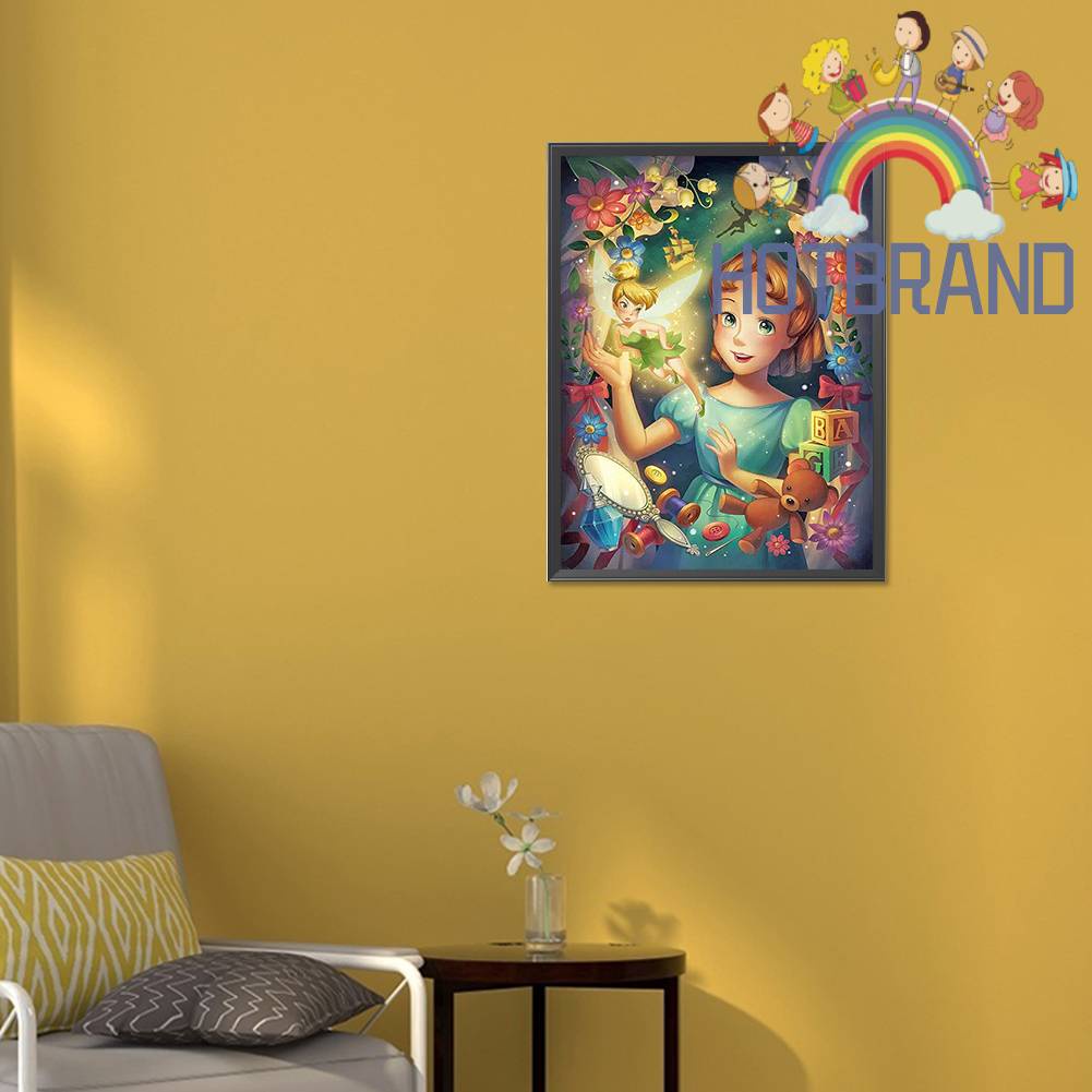 Tranh Đính Đá Kim Cương Toàn Bộ 5D DIY Hình Vẽ Tinker Bell