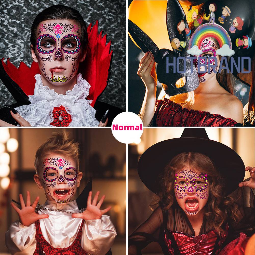 Hình Xăm Dán Tạm Thời Họa Tiết Halloween Cho Trẻ Em