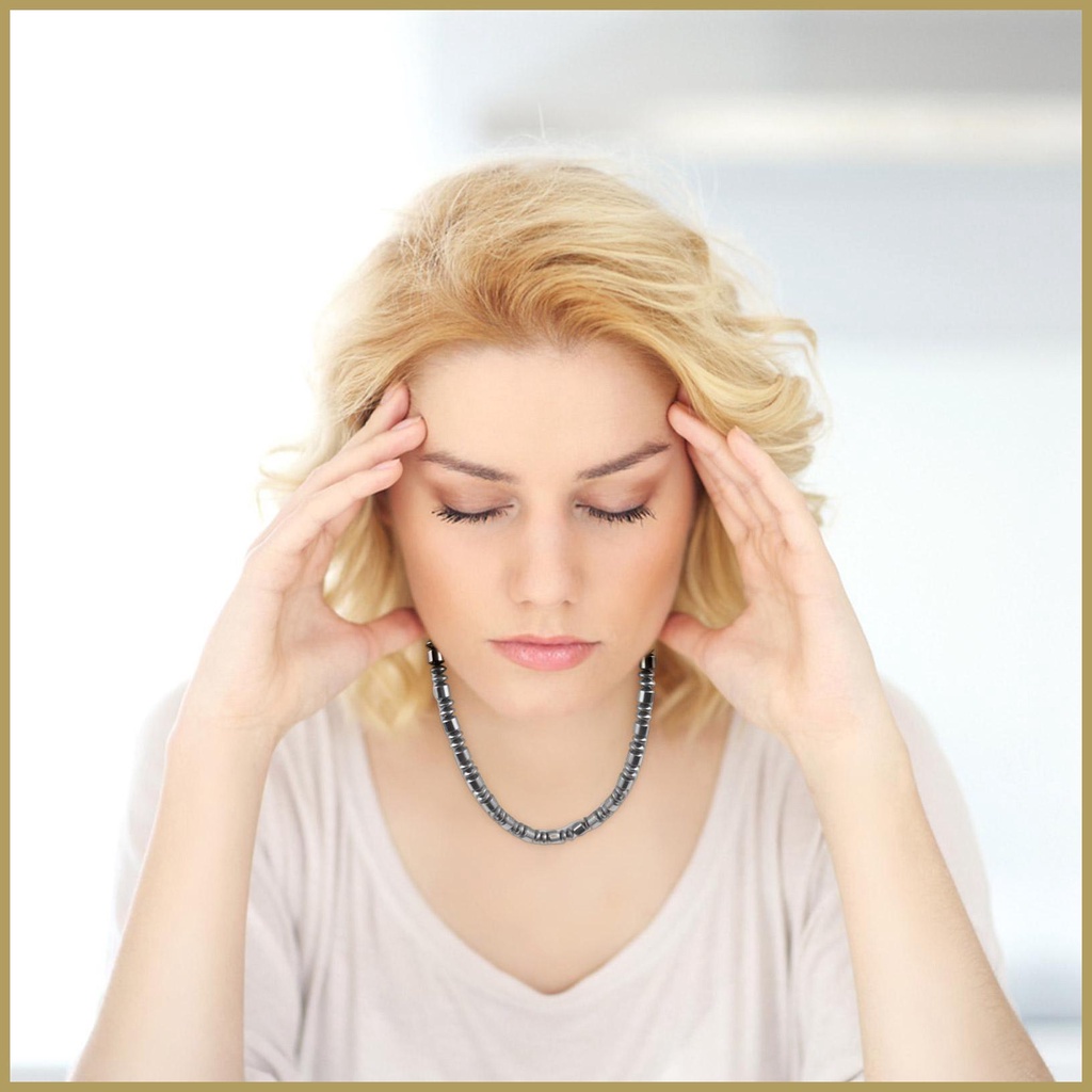 Vòng cổ Đá Hematite Phong Cách Punk Hip Hop Cho Nam