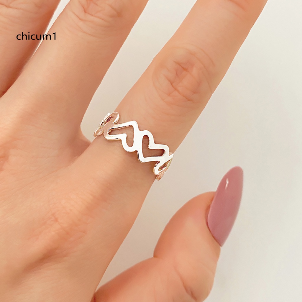 1 Cặp Nhẫn Đeo Ngón Tay Màu Sắc Xinh Xắn Lãng Mạn Dành Cho Nữ